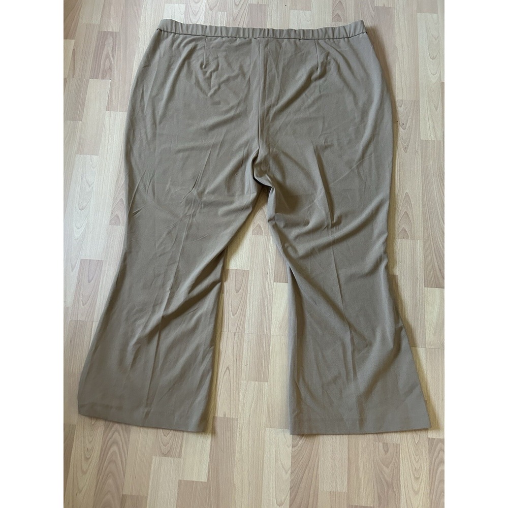 Women plus Tan Pull On Wide Leg Pants 28  Comfy Soft NWT Boho  Stretch Workwear
